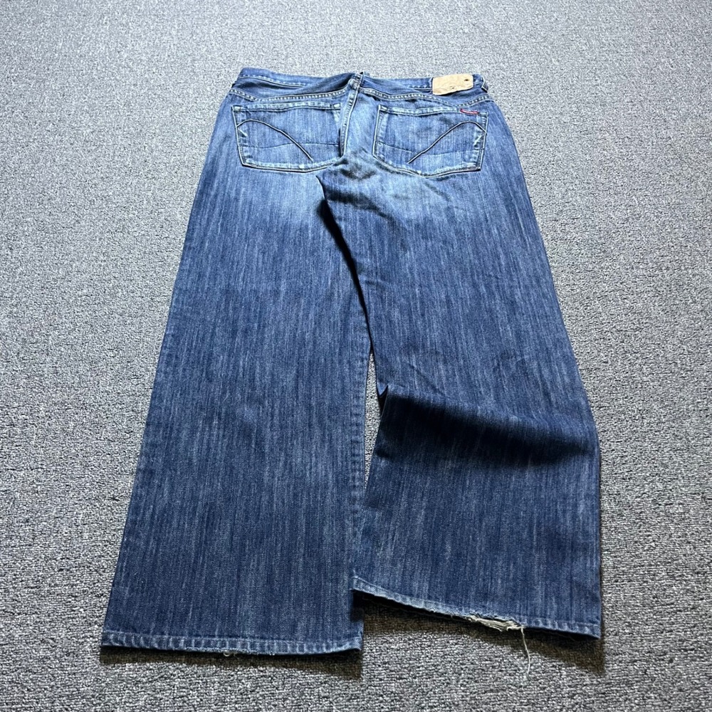 Vintage Guess Wide Leg Baggy Jeans 36 Blue Denim Skater 90s Y2K